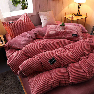 Flannel beddengoed set 4 stuks enkelbed beddengoed set stof dichtheid 133x72 Queen King grootte