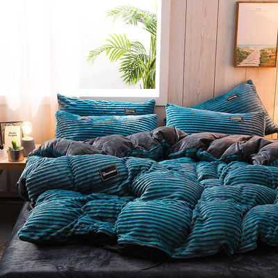 Flannel beddengoed set 4 stuks enkelbed beddengoed set stof dichtheid 133x72 Queen King grootte