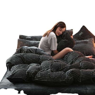 Flannel beddengoed set 4 stuks enkelbed beddengoed set stof dichtheid 133x72 Queen King grootte