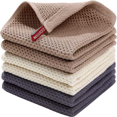 Home OEM Acceptabel Makkelijk schoon te maken keuken handdoek set met haak en wafels vierkant ontwerp
