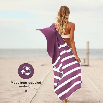 Absorberend Microfiber Strandhanddoek Custom Printed en Double-Sided Velvet voor Strandplezier
