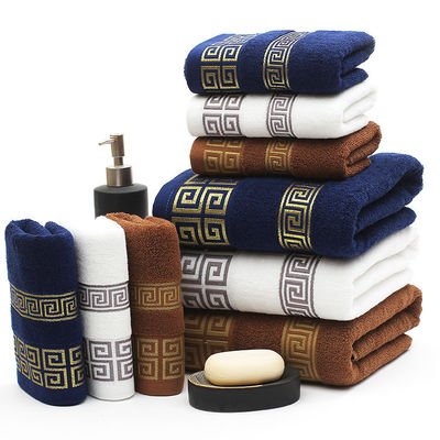 Klantenlogo Snelle drooghanddoek Donkere kleur Jacquard Baddoek Geschenk Set voor huishouden