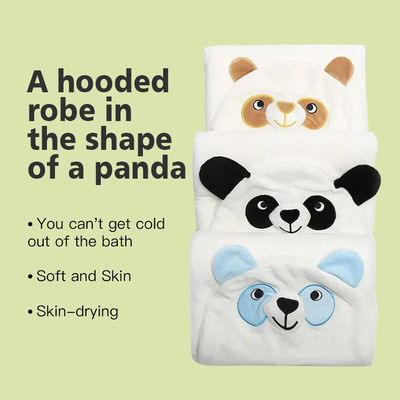 Gebreide baby baddoek met aangepast logo en schattig olifantenprint ontwerp