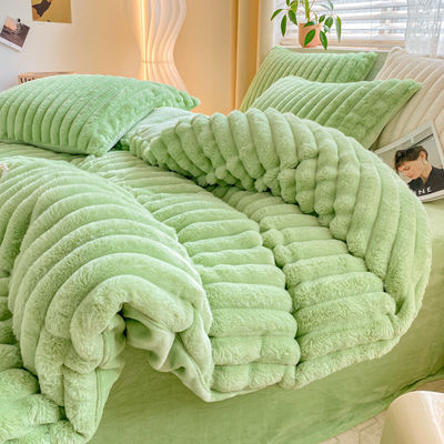 Verbeter je slaapkleding spel met Hot Furry Rabbit Faux Fur Fluffy Plush Duvet Cover Set