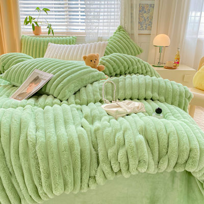 Verbeter je slaapkleding spel met Hot Furry Rabbit Faux Fur Fluffy Plush Duvet Cover Set