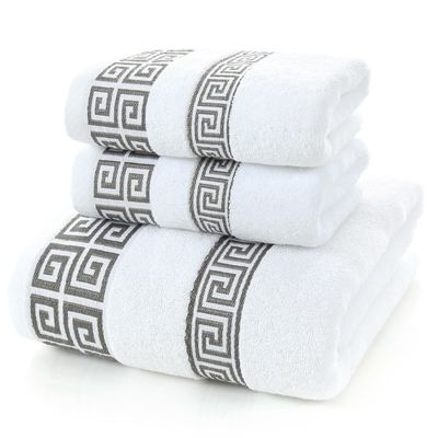Custom dikke superzachte badkamer bad 100% katoenen handdoek sets QUICK-DRY Luxe hotel borduurwerk 70 * 140cm / 35 * 75cm
