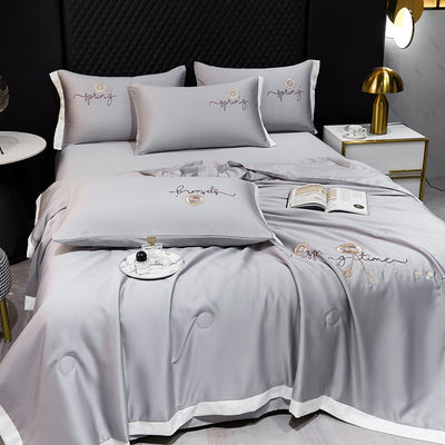 Lichte zomerdek set van 4 stukken lakens luxe beddengoed set met koude voordeel 2,5-3 kg