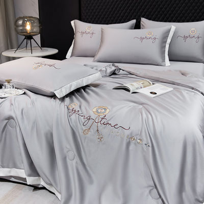 Lichte zomerdek set van 4 stukken lakens luxe beddengoed set met koude voordeel 2,5-3 kg
