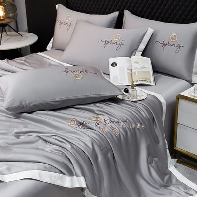 Lichte zomerdek set van 4 stukken lakens luxe beddengoed set met koude voordeel 2,5-3 kg