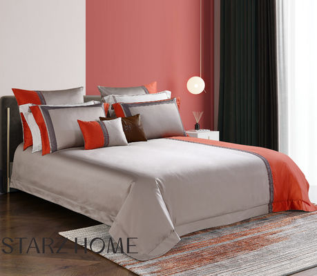 Hotel beddengoed set 100% katoen 4pcs platte beddengoed en dekbed voor full size bed