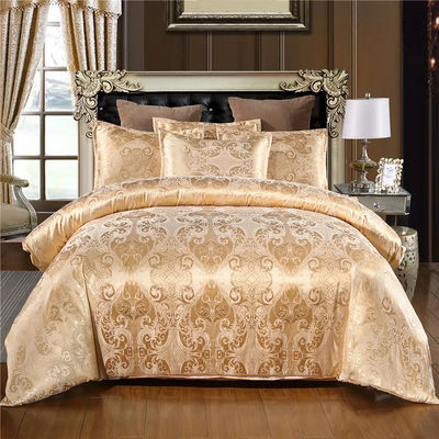 200TC Brocade Jacquard Satin Stof 3-Piece Set voor 1.8m Bed Dekbed Beddekbedden Deken