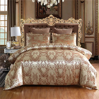 200TC Brocade Jacquard Satin Stof 3-Piece Set voor 1.8m Bed Dekbed Beddekbedden Deken
