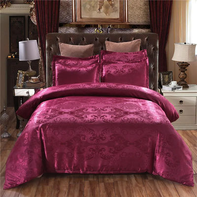 200TC Brocade Jacquard Satin Stof 3-Piece Set voor 1.8m Bed Dekbed Beddekbedden Deken