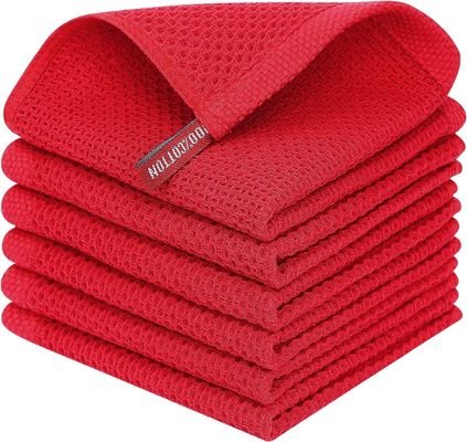 Aanvaardbaar OEM Pure Cotton Honeycomb Kitchen Square Towel Set voor grensoverschrijdende levering
