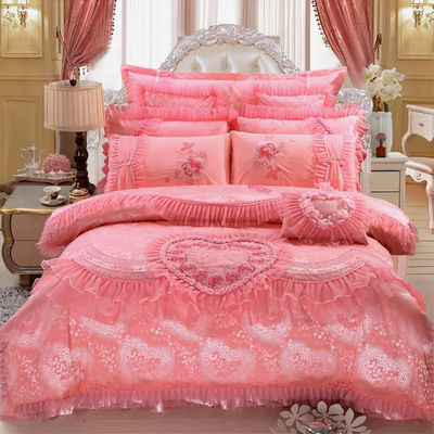 100% katoenen borduurwerk 60S quilt cover bruidsbed set bedden set comfort bedden set bruiloft souvenirs cadeau