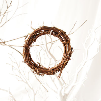 Feestelijke venster en deur hangende Rattan Ring Artifi voor 35cm Natuurlijke Grapevine Kransen