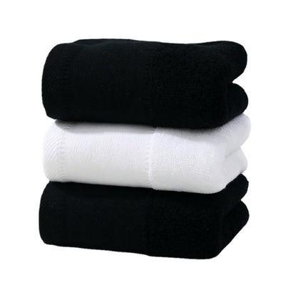 Home Hotel Traveling Spa Puur katoenen handdoek met aangepast logo wit zwart