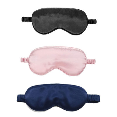Comfortabel Unisex Ultra Smooth Blackout Silk Satin Slaapmasker met elastische band