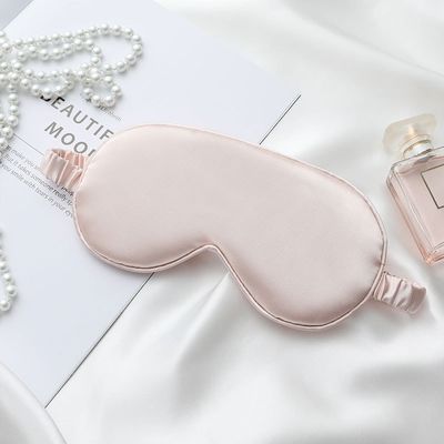Comfortabel Unisex Ultra Smooth Blackout Silk Satin Slaapmasker met elastische band