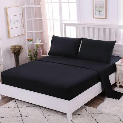 Super King Size Solid Microfiber beddengoed Set met geweven stof en OEM service