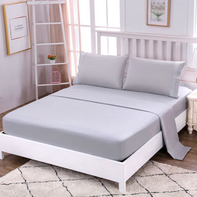 Super King Size Solid Microfiber beddengoed Set met geweven stof en OEM service