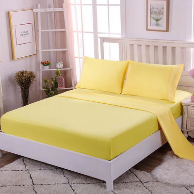 Super King Size Solid Microfiber beddengoed Set met geweven stof en OEM service