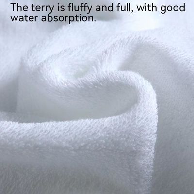 Gepersonaliseerd logo Luxe 5 Star Hotel Wit 100% katoen Dobby Face Hand Bath Towels Set