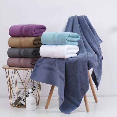 Hoogwaardige rechthoekige 16S lange stapel katoenen badhanddoek voor badkamers en spa's van hotels