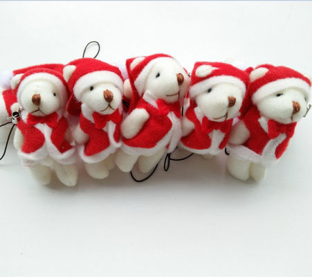 Mini Kerst Knuckle Bear 6cm Plush Toy Teddy Bear Doll Hanger met 6*3*2cm Grootte