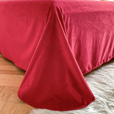 In Rood Kleur Warm Mink Velvet Crystal Bed Linen Set voor de Winter Bed Linen Quilt Cover