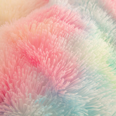 Regenboogkleur False Fur Velvet Fluffy Plush Bedden Set voor Modern Huis en Decoratie