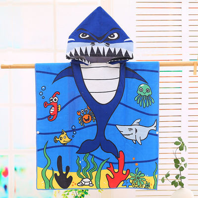 Design Home Microfiber Kinderen Hooded Cape badjas Cartoon Printing Wearable Bad Towel Spot