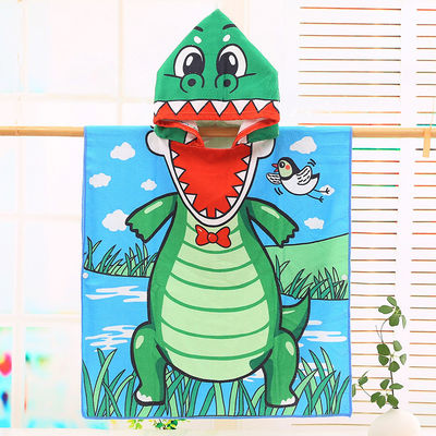Design Home Microfiber Kinderen Hooded Cape badjas Cartoon Printing Wearable Bad Towel Spot