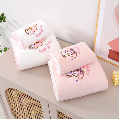 Home Melody Baby Bad Towel Set Coral Velvet Niet-vergieten Absorberend Geschenk Bruiloft Souvenir