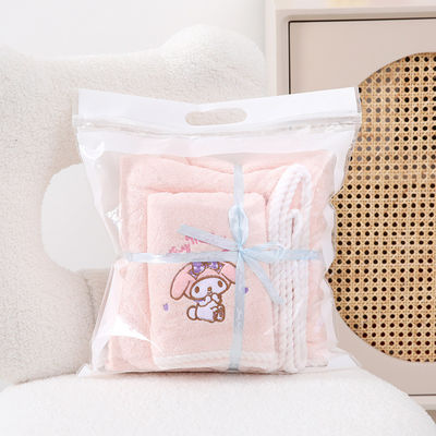 Home Melody Baby Bad Towel Set Coral Velvet Niet-vergieten Absorberend Geschenk Bruiloft Souvenir