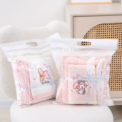 Home Melody Baby Bad Towel Set Coral Velvet Niet-vergieten Absorberend Geschenk Bruiloft Souvenir