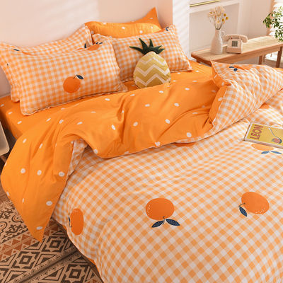 Reactief drukken 4 stuk polyester beddengoed set met 2 kussenschutter rits directe levering