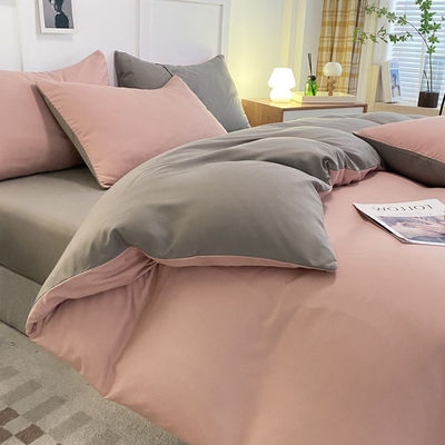 Reactief drukken 4 stuk polyester beddengoed set met 2 kussenschutter rits directe levering