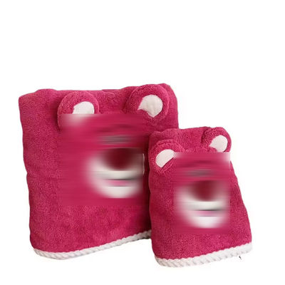 2pcs set verdikte baddoek voor duurzaam koraal fluweelabsorberend handdoek