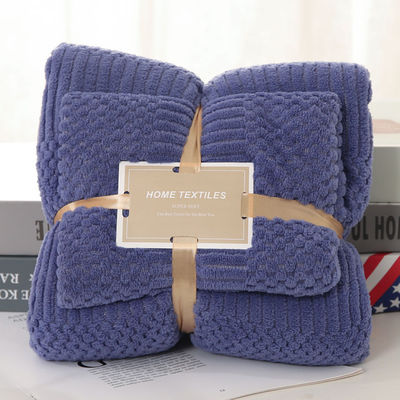 Verdikte Microfiber Coral Fleece Badhanddoek Set 2 in 1 voor Square 250GSM Gezichtshanddoek