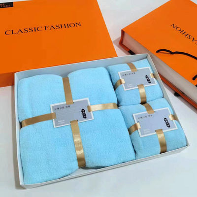 Dik koraalvoet zacht absorberend microfiber handdoek Set 1 Set 35*75 70*140 Custom Logo