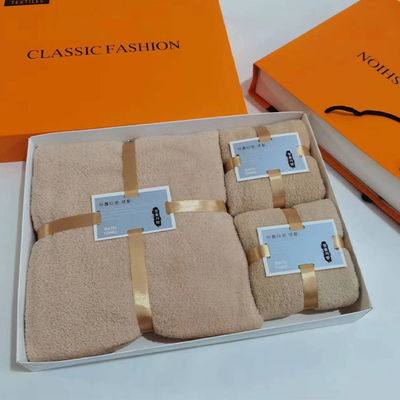 Dik koraalvoet zacht absorberend microfiber handdoek Set 1 Set 35*75 70*140 Custom Logo