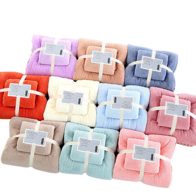 Coral Fleece koelende Turkse handdoek Set 5 sterren kleurrijke Zero Twist Gift Set Badhanddoek
