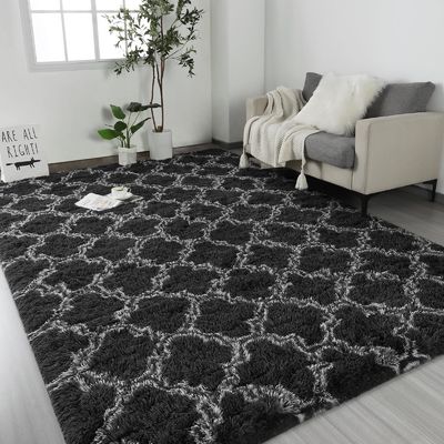 Reizen Fluffy Geometrisch tapijt voor kinderen Kinderdagverblijf Niet-slip Moderne ruimte tapijt gemaakt van polyester