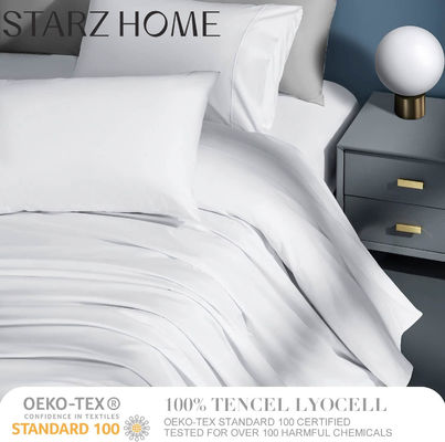 Comforter Set 100% Tencel Plain 4PCS Bed Sheet Sets voor een luxe beddengoed ervaring