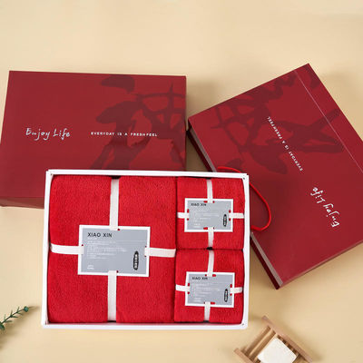 Custom Groene Microfiber Handdoek Set High Density 2-Piece Coral Velvet 70*140cm 35*75cm