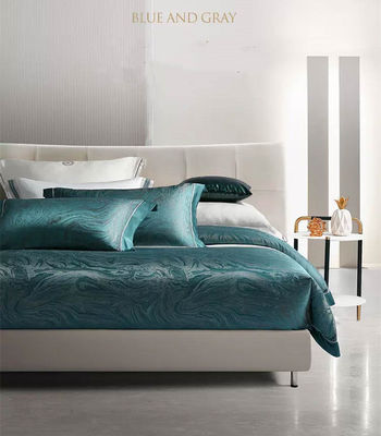 Rotary Screen Printed Luxury 19mm Silk Cotton Jacquard 4Pcs Quilt Cover Bedden Set