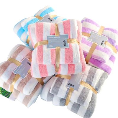 Soft en absorberend Microfiber Coral Fleece Cation Bath Towel Set voor alle leeftijden