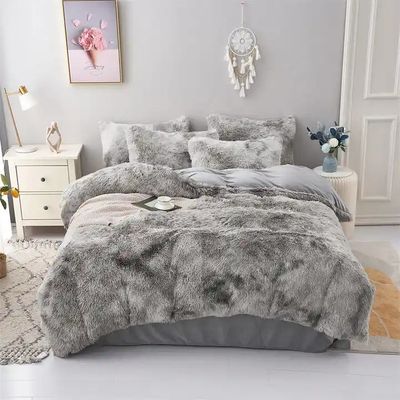 Blauwe stropdas, kleurstof, glijdend, chagrijnig, warme mink, fluwelen dekbed voor de winter 500TC cadeautjes