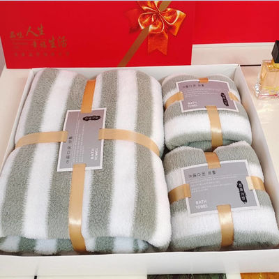 Verdikte warp gebreide pluis Cationic Set 3 in 1 Handdoek voor Designer Badkamer zoals getoond